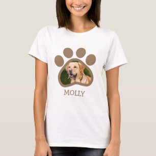T-shirt Photo de chien empreinte de patte