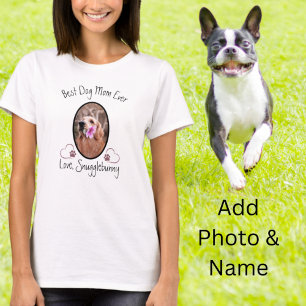 T-shirt Photo de chien Meilleur Chien Maman Jamais Coeur E
