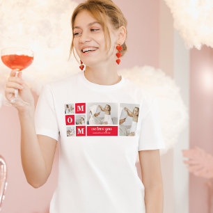 T-shirt Photo de collage moderne Best Mamma Ever Red Toxit