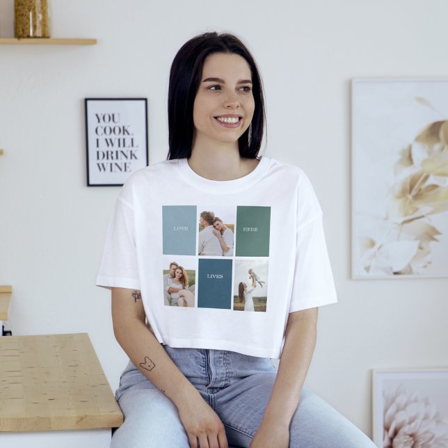 T-shirt Photo de collection de la famille moderne | Amour  (Créateur téléchargé)