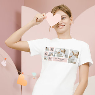 T-shirt Photo de collection moderne Best Mom Ever Pink Cad