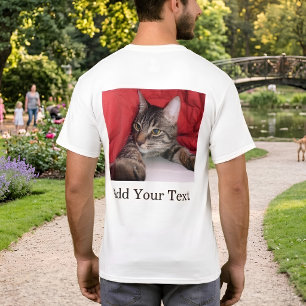 T-shirt Photo de compagnie personnalisée avec texte humori