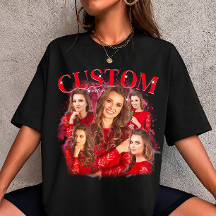 T-shirt Photo de contrefaçon personnalisée Style Rétro 90