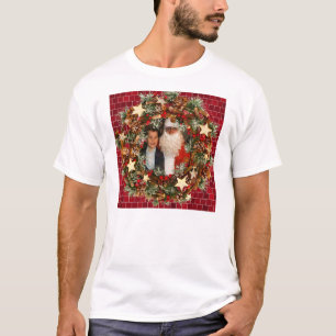 T-shirt Photo de coutume de guirlande de Noël