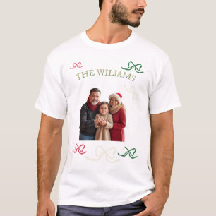 T-shirt Photo de famille personnalisée en tons pastel