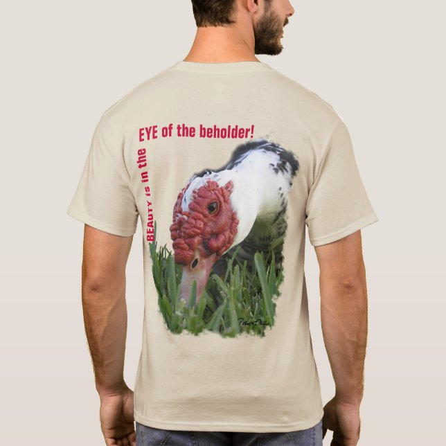 T-shirt Photo de fond de l'oeil du canard (Dos)