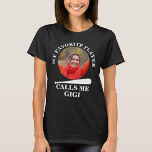 T-shirt Photo de forme de base-ball personnalisée mon base