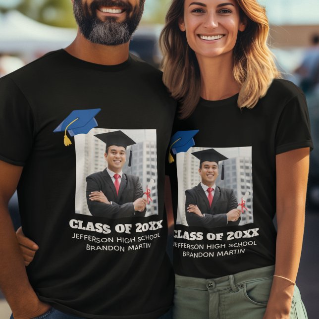 T-shirt Photo de graduation personnalisée 2025 Graduate Fi (Créateur téléchargé)