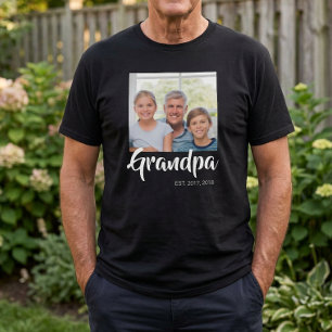 T-shirt Photo de grand-père établi par écriture