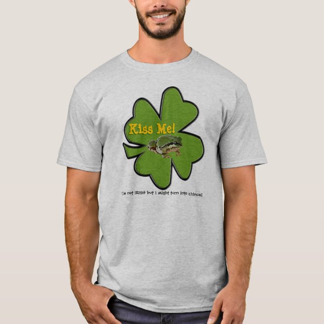 T-shirt Photo de grenouille Prince Vert Shamrock personnal (Devant)