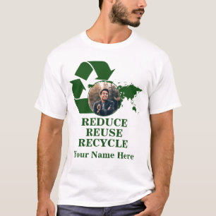 T-shirt Photo de jour des terres personnalisée réduire la
