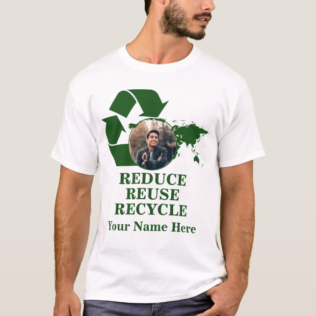 T-shirt Photo de jour des terres personnalisée réduire la  (Devant)