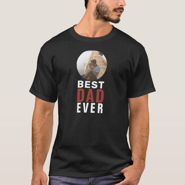 T-shirt Photo de la Fête des Pères du meilleur papa (Devant)