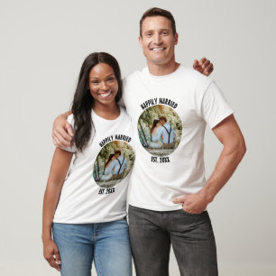T-shirt Photo de l'anniversaire du Mariage marié sur mesur