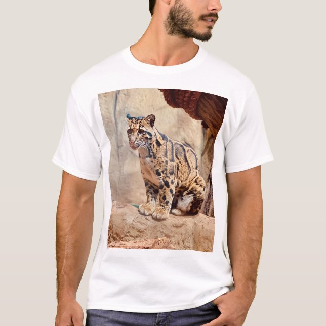 T-shirt photo de léopard des nuages nature faune exotique (Devant)