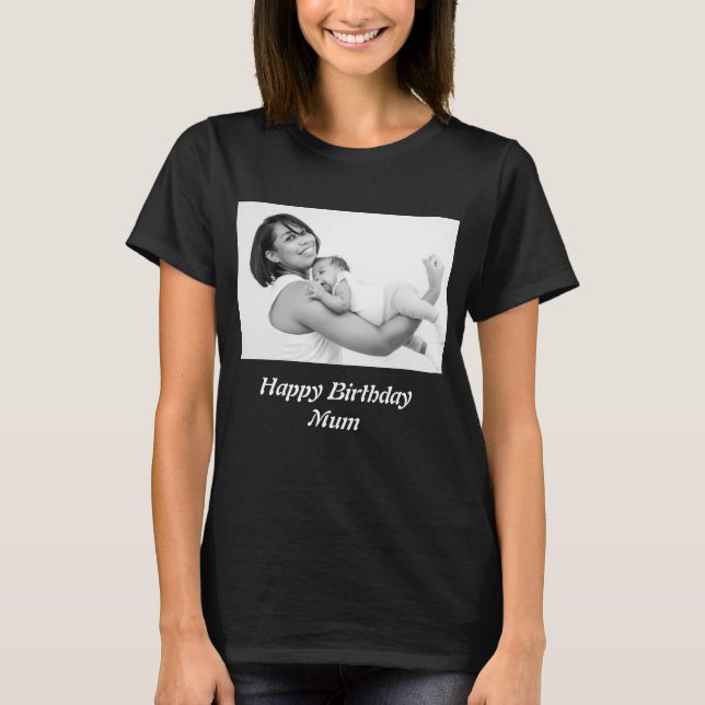 T-shirt Photo de maman d'anniversaire sur mesure (Devant)