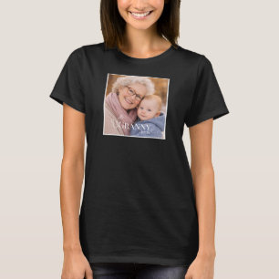 T-shirt Photo de Mamie ou Grammy Année de création Cœur