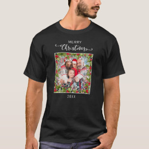 T-shirt photo de Noël Holly Branch