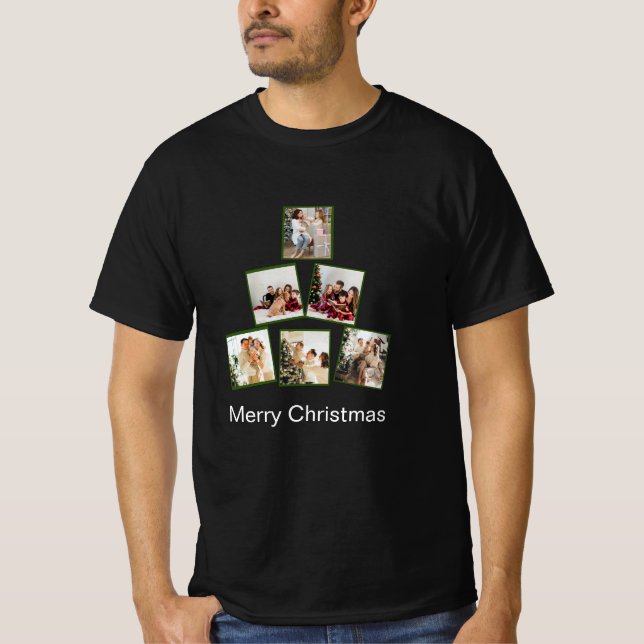 T-shirt photo de Noël moderne (Devant)