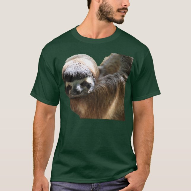 T-shirt Photo de paresse sur la chemise foncée (Devant)