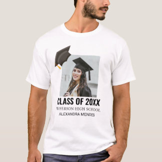T-shirt Photo de remise de diplôme personnalisée Diplômé P
