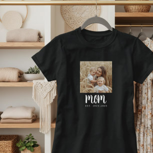 T-shirt Photo de script établie par Maman