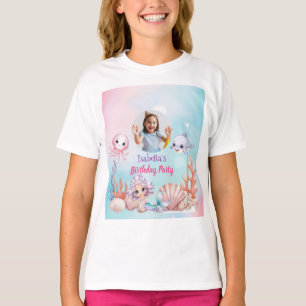 T-shirt Photo de sirène sous la mer anniversaire