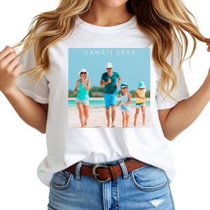 T-shirt Photo de vacances de famille personnalisée