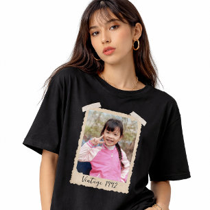 T-shirt Photo de Vintage Personnalisée et Année Nostalgiqu