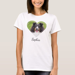 T-shirt Photo de votre animal de compagnie en forme de coe