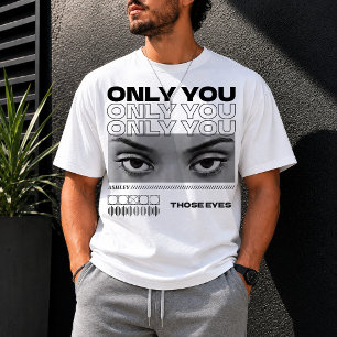 T-shirt Photo de Yeux Personnalisés pour petite amie Cadea