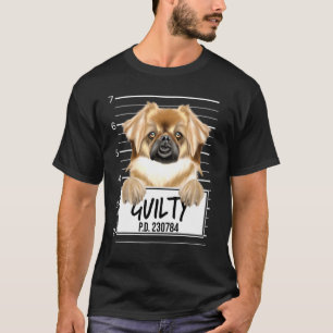 T-shirt Photo D'identité de Spaniel Tibétain Chien Coupabl