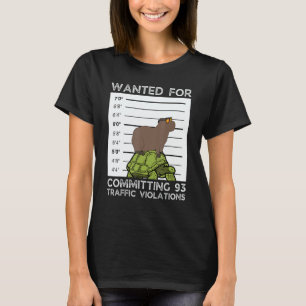 T-shirt Photo d'identité judiciaire de capybara sur tortue