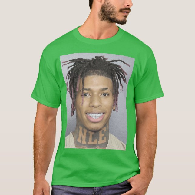 T-shirt Photo d'identité judiciaire de l'ami de NLE Choppa (Devant)