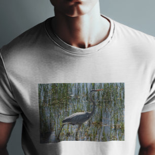 T-shirt Photo d'oiseau du Grand Héron Bleu