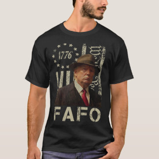 T-shirt Photo drôle de Fafo Trump Drapeau américain Rétro