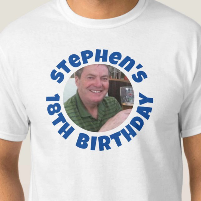 T-shirt Photo du 18ème anniversaire de l'homme (Créateur téléchargé)