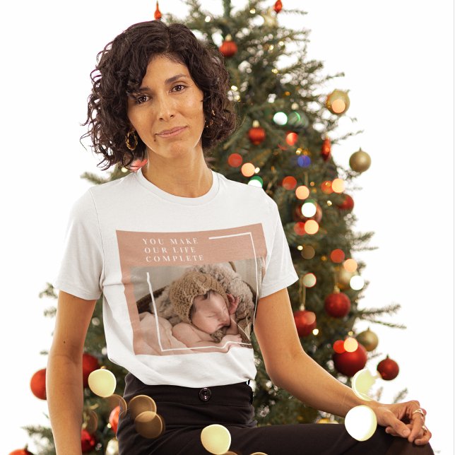 T-shirt Photo du bébé moderne | You Make My Life Complete  (Créateur téléchargé)