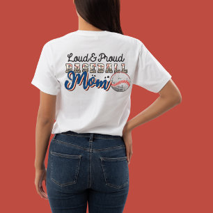 T-shirt Photo du joueur, maman de baseball forte et fière