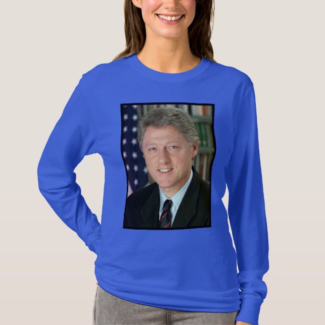 T-shirt Photo du président Bill Clinton à la Maison Blanch (Devant)