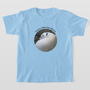 T-shirt Photo d'un chiot mignon endormi bleu