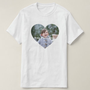 T-shirt photo en forme de coeur personnalisé