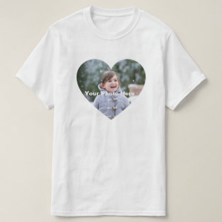 T-shirt photo en forme de coeur personnalisé