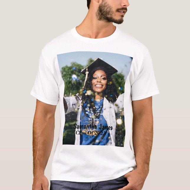 T-shirt Photo et nom de la graduation personnalisée (Devant)