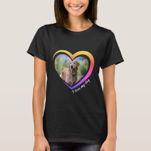 T-shirt Photo et nom personnalisés de l'Amoureux des chien
