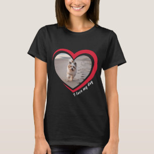 T-shirt Photo et nom personnalisés de l'Amoureux des chien