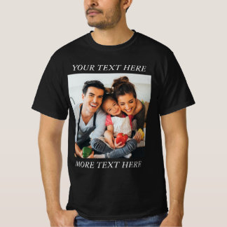 T-shirt Photo et texte ou nom personnalisés 