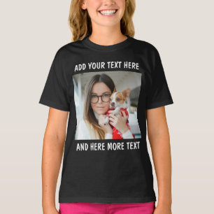 T-shirt Photo et texte ou nom personnalisés