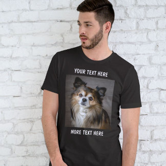T-shirt Photo et texte ou nom personnalisés