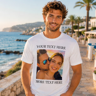 T-shirt Photo et texte personnalisés